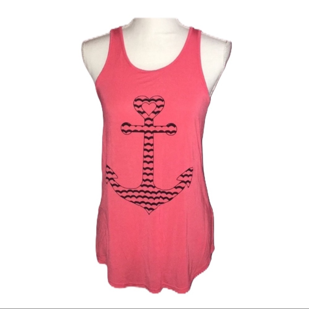 Coral Nautical Anchor Tank Top | M | NWOT